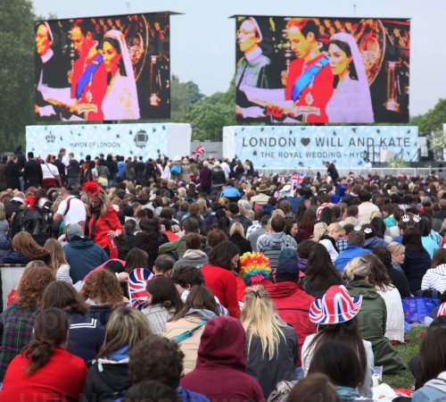Royal Wedding celebrations at Hyde Park in London