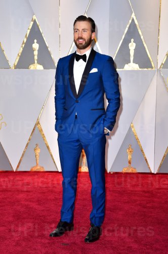 Chris Evans arrives for the 89th annual Academy Awards in Hollywood
