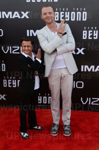 Simon Pegg and Deep Roy attend the "Star Trek Beyond" premiere in San Diego