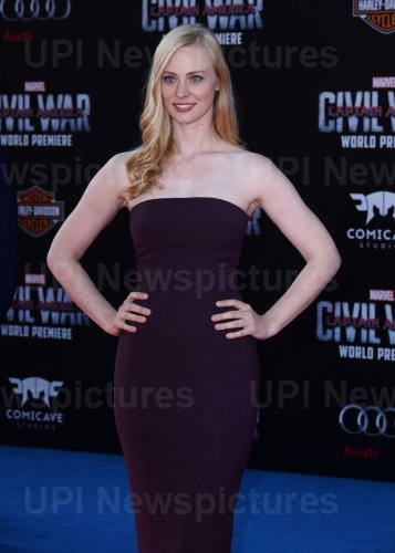 Deborah Ann Woll attends the "Captain America: Civil War" premiere in Los Angeles