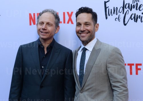 Rob Burnett and Paul Rudd attend a screening of "The Fundamentals of Caring" in Los Angeles