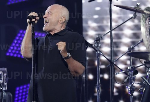 Phil Collins performs at the US Open