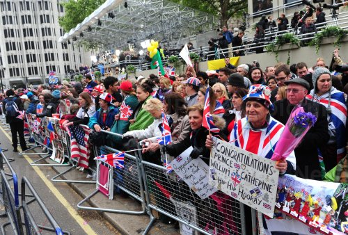 Royal Enthusiasts gather for the Royal wedding in London