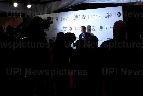 Tom Hanks arrives at the Tribeca Film Festival