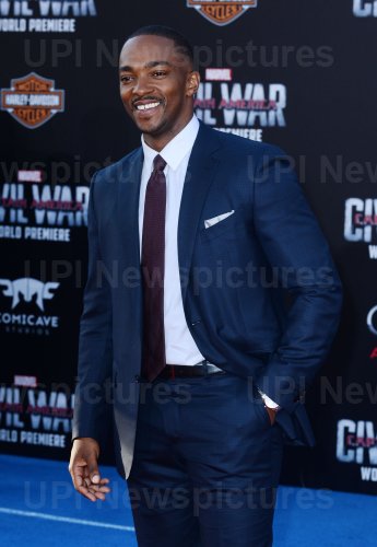 Anthony Mackie attends the "Captain America: Civil War" premiere in Los Angeles