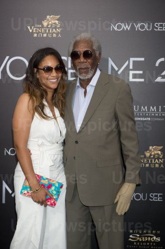 Alexis Freeman and Morgan Freeman arrive at the "Now You See Me 2" World Premiere
